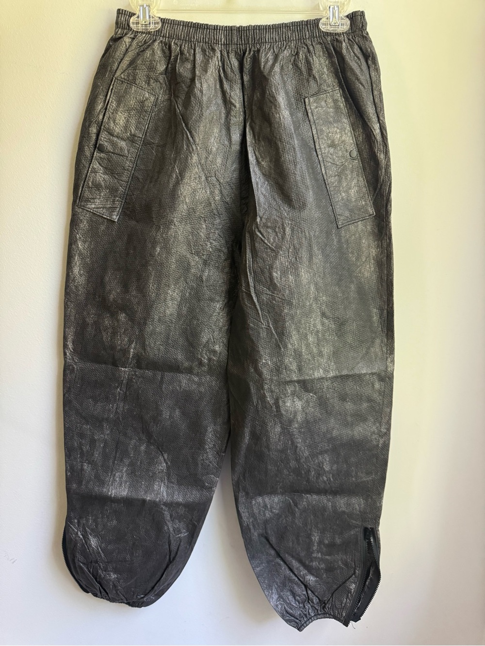 Men's Black Cargo Jogger Pants with Elastic Waist